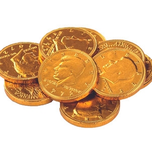 Gold Foil Chocolate Coins 12 count