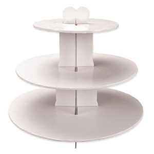 Single Use Round 3 Tier Stand White Each