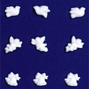 Mini White Charm Pop-Ons 1/2″ 16 Count