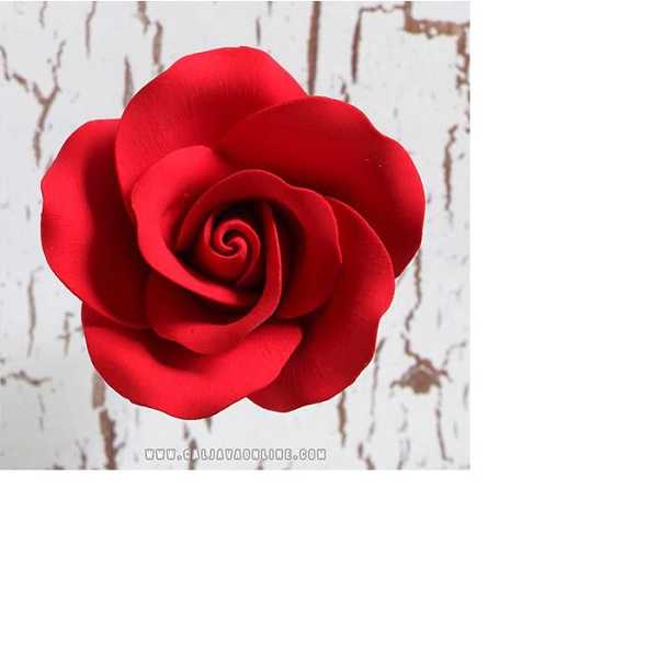 Rose Red Gumpaste Med 2" x 2" Each