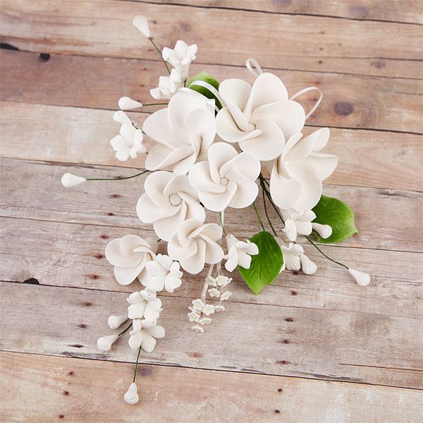 Plumeria Sprays White 4" x 7.5" Each