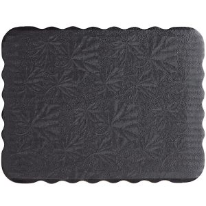 1/4 Sheet Black Scalloped Each
