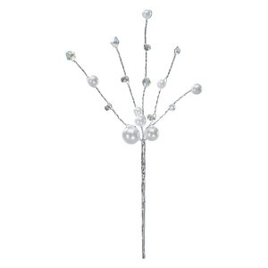Pearl & Gem Spray Silver Each