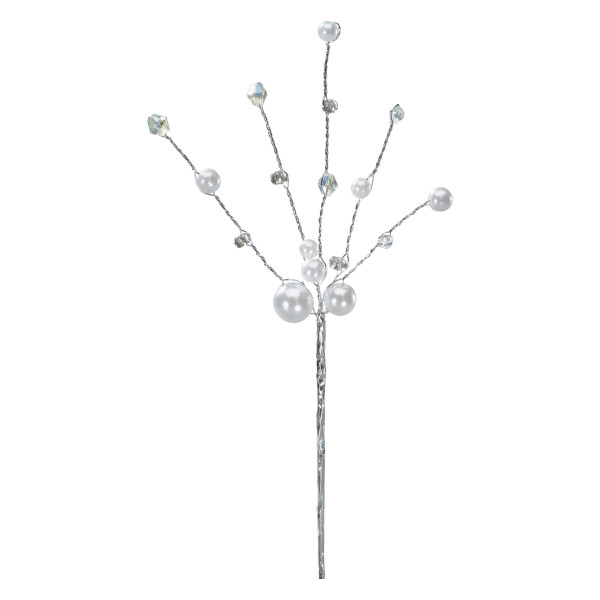 Pearl & Gem Spray Silver Each