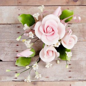 Trio Garden Rose Spray Pink 4″ x 6.5″ Each