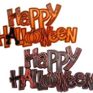Happy Halloween Plaques 4″ 2 count