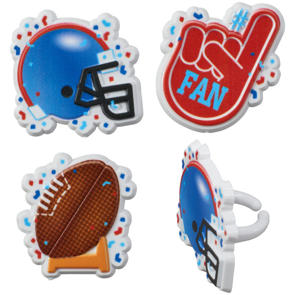 Football Assortment Rings 12 count - Image 2