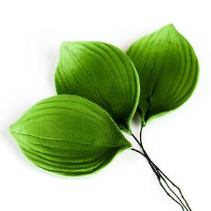Orchid Leaves Green 1 1/4 x 2″ 5 count