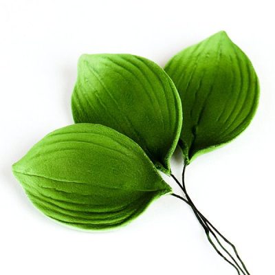 Orchid Leaves Green 1 1/4 x 2" 5 count