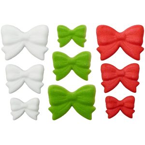 Holiday Bow Assortment Dec-Ons 9 count
