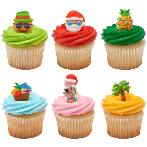 Tropical Christmas Assorted Dec-Ons 6 count - Image 3