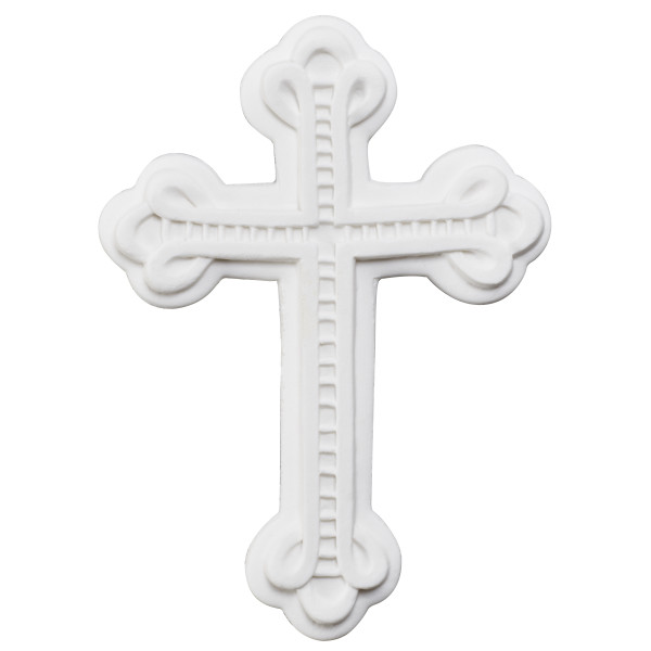 Elegant Cross White Gum Paste 2 3/4" X 3 3/4" Each
