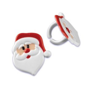 Santa Face Bendi Rings 12 count