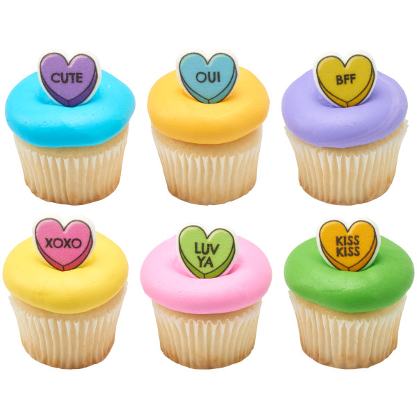 Candy Heart Dec-Ons 6 count - Image 2