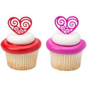 Scroll Heart Lacy DecoPics 12 count