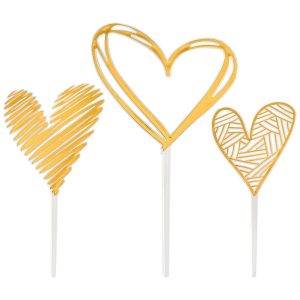 Gold Hearts Cake Kit Each