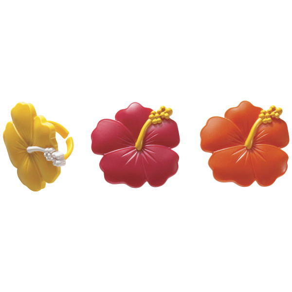 Hibiscus Flower Rings 12 count - Image 2