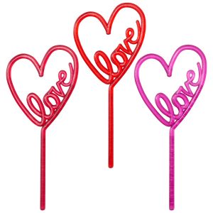 Neon Heart Assortment DecoPics 12 count