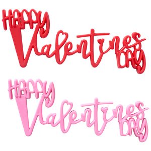 Happy Valentine’s Day Script Layon each