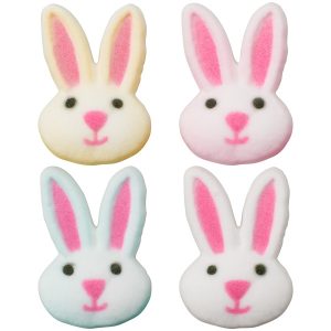 Bunny Head Assortment Dec-Ons 4 count