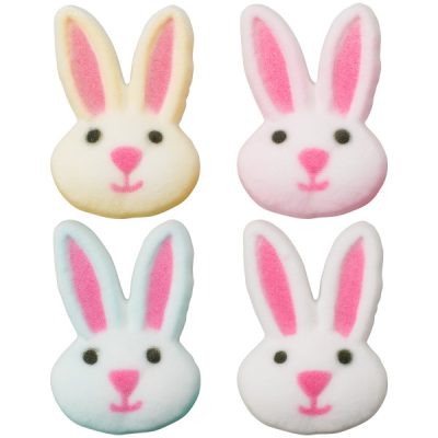Bunny Head Assortment Dec-Ons 4 count