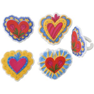 Milagros Heart Cupcake Rings 12 count