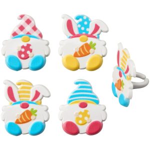 Easter Gnome Cupcake Rings 12 count