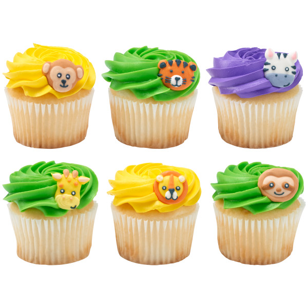 Jungle Animals Royal Icing Decorations 6 count - Image 2