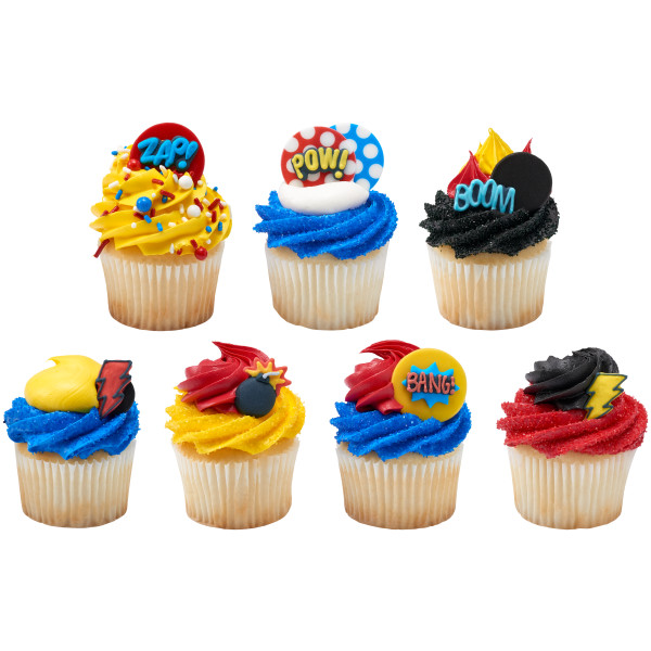 Superhero Royal Icing Decorations 12 count - Image 3