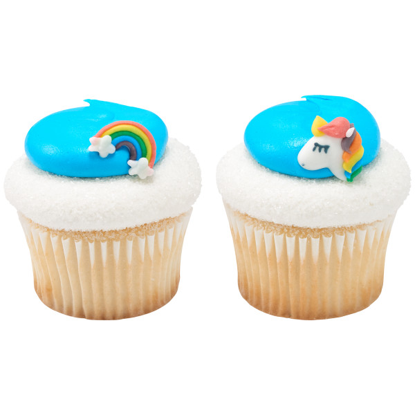 Unicorn and Rainbow Royal Icing Decorations 12 count - Image 3