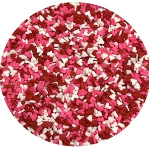Red, White and Pink Micro Mini Heart Quins 1/8 inch 4 ounces