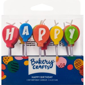 Happy  Birthday Balloon Letter Candles Set