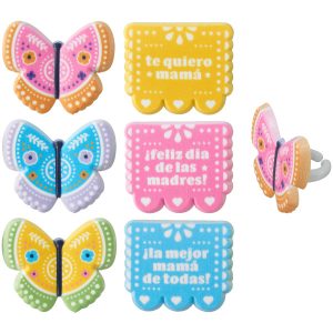Le Mejor Mama de Todas Cupcake Rings 12 count