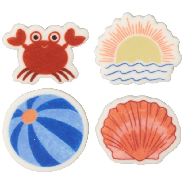 Sunny Daze Sweet Decor Printed Edible Decorations 12 count