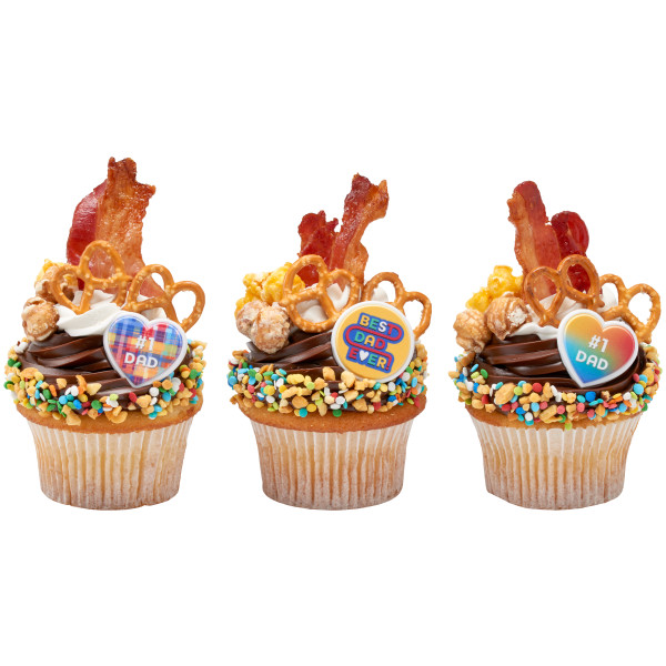#1 Dad Assortment Cupcake Rings 12 count - Image 3