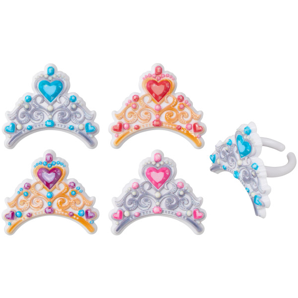 Crown Jewels Cupcake Rings 12 count