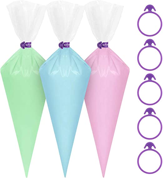 Pastry/ Icing Bag Ties Reusable Silicone 4 count - Image 2