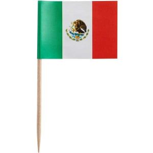 Mexican Flag Pick 2 1/2″ 100 count