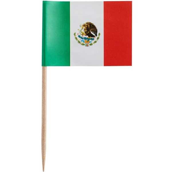Mexican Flag Pick 2 1/2" 100 count