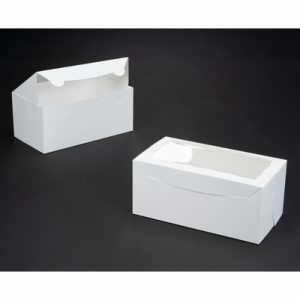White Lock and Tab Box with Window each