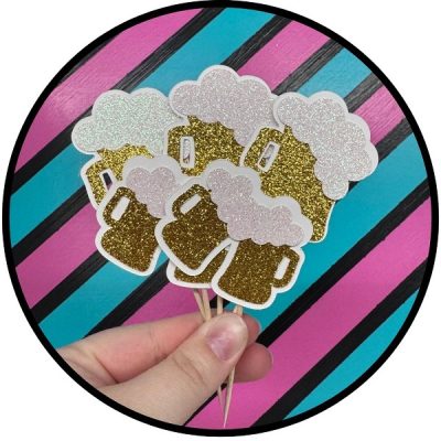 Beer Mug Cupcake Picks 12 count