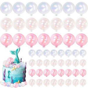 Iridescent Mini Balloon Ball Cake Toppers 10 count