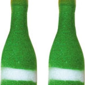 Champagne Bottle 1 3/4 inch Sugar Decoratiosn 6 count