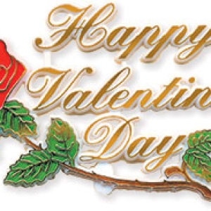 Happy Valentine’s Day Rose Plaques 4 inch each