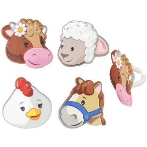 Fisher-Price Little People Farm Animal Friends Cupcake Rings 12 count