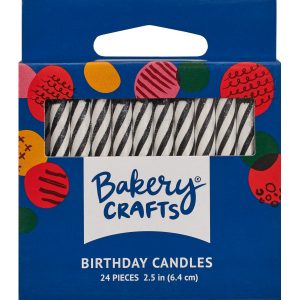 Spiral Candles Black 12 count
