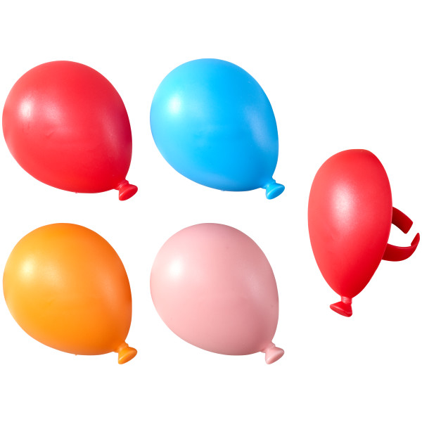 Bright Rainbow Balloon Assorted Cupcake Rings 12