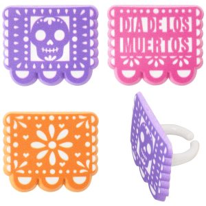 Papel Picado Banner Cupcake Rings 12 count
