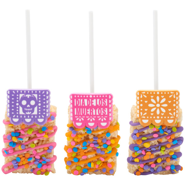 Papel Picado Banner Cupcake Rings 12 count - Image 2