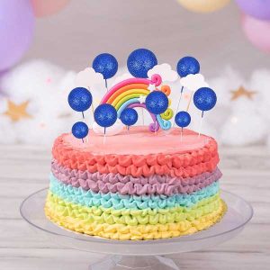 Dark Blue Mini Balloon Cake Topper Glitter Foam Ball Cake Picks Decorations 10 CT